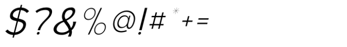 Sendiko Thin Italic Font OTHER CHARS
