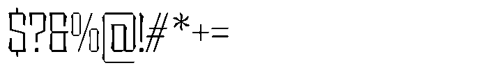 Sengklec Thin Font OTHER CHARS