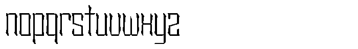 Sengklec Thin Font LOWERCASE