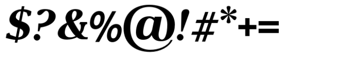 Senhan Bold Italic Font OTHER CHARS