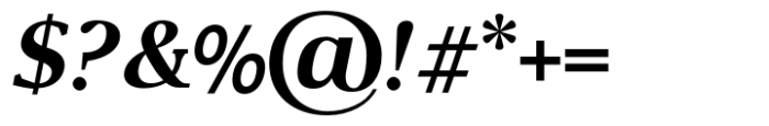 Senhan Semi Bold Italic Font OTHER CHARS