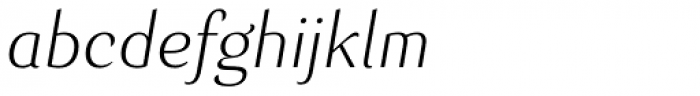 Senlot Ext Thin Italic Font LOWERCASE