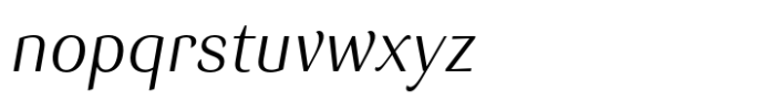 Senlot Norm Light Italic Font LOWERCASE