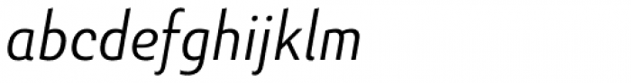 Senlot Sans Condensed Light Italic Font LOWERCASE