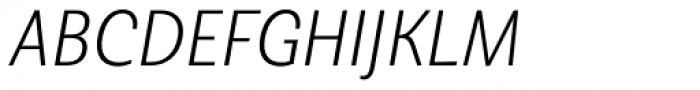 Senlot Sans Condensed Thin Italic Font UPPERCASE
