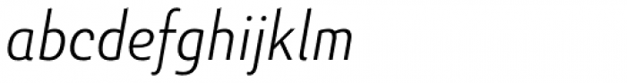 Senlot Sans Condensed Thin Italic Font LOWERCASE