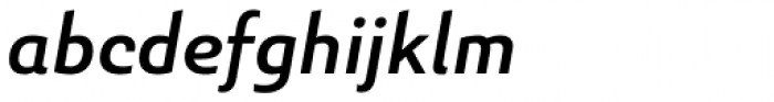 Senlot Sans Extended Demi Italic Font LOWERCASE