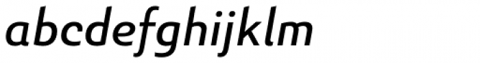 Senlot Sans Extended Medium Italic Font LOWERCASE