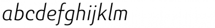 Senlot Sans Norm Thin Italic Font LOWERCASE