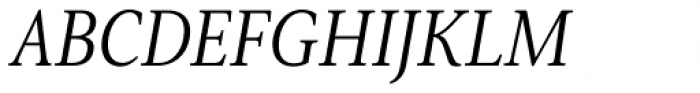 Senlot Serif Condensed Book Italic Font UPPERCASE