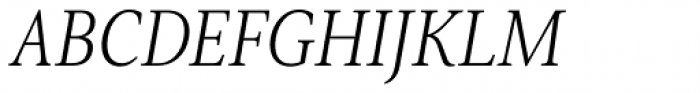 Senlot Serif Condensed Light Italic Font UPPERCASE