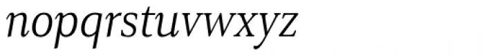 Senlot Serif Condensed Light Italic Font LOWERCASE