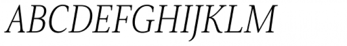 Senlot Serif Condensed Thin Italic Font UPPERCASE