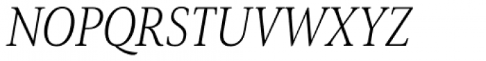 Senlot Serif Condensed Thin Italic Font UPPERCASE