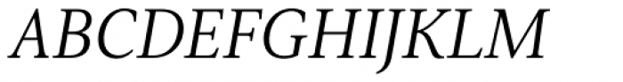 Senlot Serif Extended Book Italic Font UPPERCASE