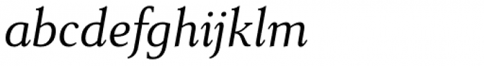 Senlot Serif Extended Book Italic Font LOWERCASE