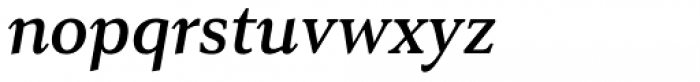 Senlot Serif Extended Demi Italic Font LOWERCASE