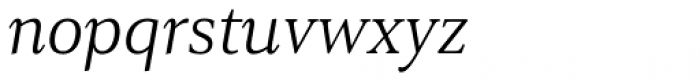 Senlot Serif Extended Light Italic Font LOWERCASE