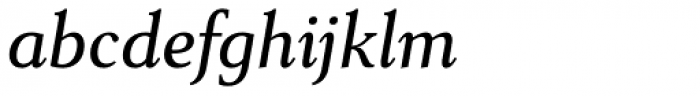 Senlot Serif Extended Medium Italic Font LOWERCASE