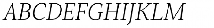 Senlot Serif Extended Thin Italic Font UPPERCASE