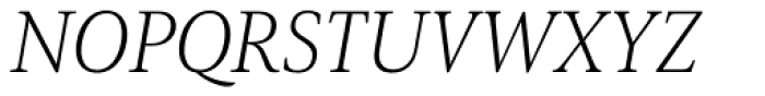 Senlot Serif Extended Thin Italic Font UPPERCASE