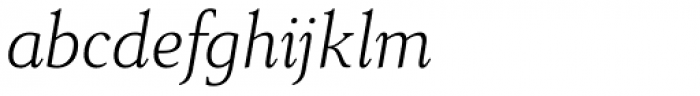 Senlot Serif Extended Thin Italic Font LOWERCASE