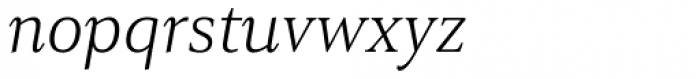 Senlot Serif Extended Thin Italic Font LOWERCASE