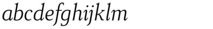 Senlot Serif Norm Light Italic Font LOWERCASE