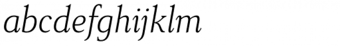 Senlot Serif Norm Thin Italic Font LOWERCASE