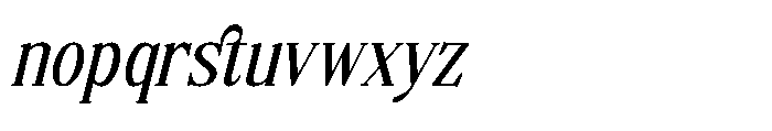 Senovac Italic Font LOWERCASE