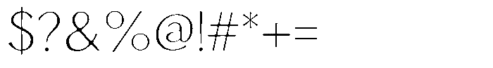 Senren ExtraLight Font OTHER CHARS