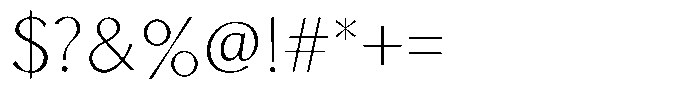 Senren Light Font OTHER CHARS