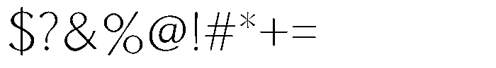 Senren Regular Font OTHER CHARS