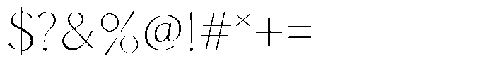 Senren Thin Font OTHER CHARS