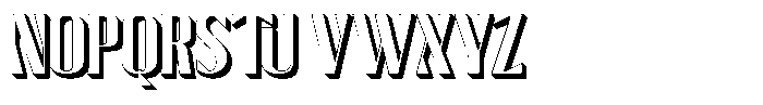 Senthil 3 D Font UPPERCASE