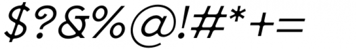 Sentic Display Regular Oblique Font OTHER CHARS