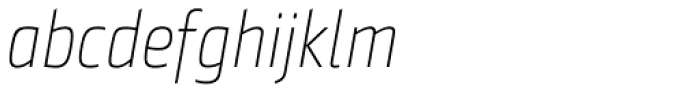 Sentico Sans DT Cond Thin Italic Font LOWERCASE