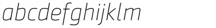 Sentico Sans DT Thin Italic Font LOWERCASE
