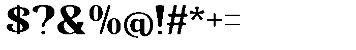 Senviro Smooth Black Expanded Font OTHER CHARS
