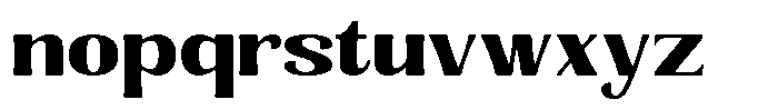 Senviro Smooth Black Expanded Font LOWERCASE