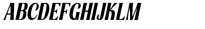 Senviro Smooth Black Slant Condensed Font UPPERCASE