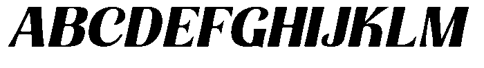 Senviro Smooth Black Slant Expanded Font UPPERCASE
