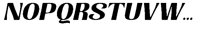 Senviro Smooth Black Slant Expanded Font UPPERCASE