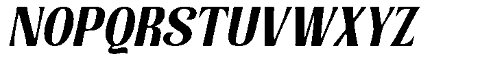 Senviro Smooth Black Slant Semi Conde Font UPPERCASE