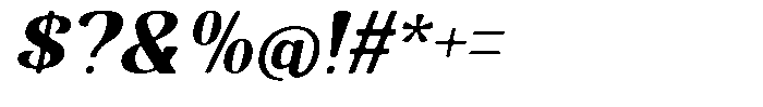 Senviro Smooth Black Slant Semi Expan Font OTHER CHARS