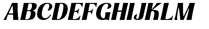 Senviro Smooth Black Slant Semi Expan Font UPPERCASE