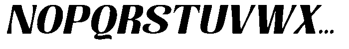 Senviro Smooth Black Slant Semi Expan Font UPPERCASE