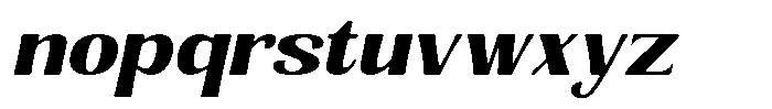 Senviro Smooth Black Slant Semi Expan Font LOWERCASE