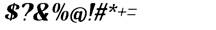 Senviro Smooth Black Slant Font OTHER CHARS