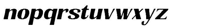 Senviro Smooth Black Slant Font LOWERCASE